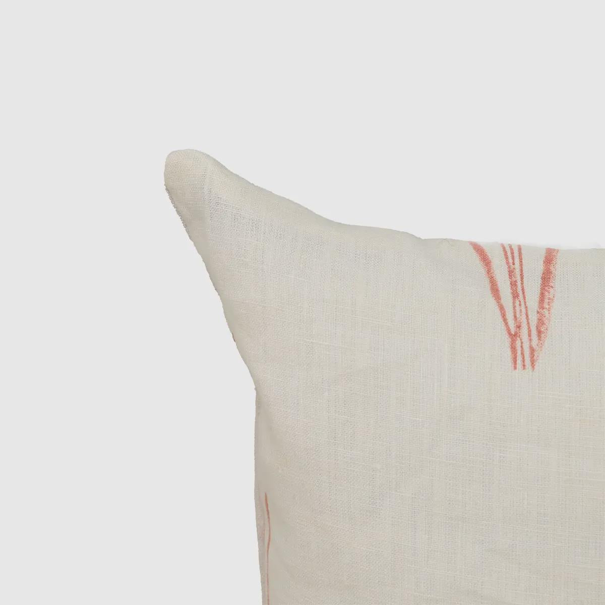 Meadow Floral Block Print Linen Pillow Cover