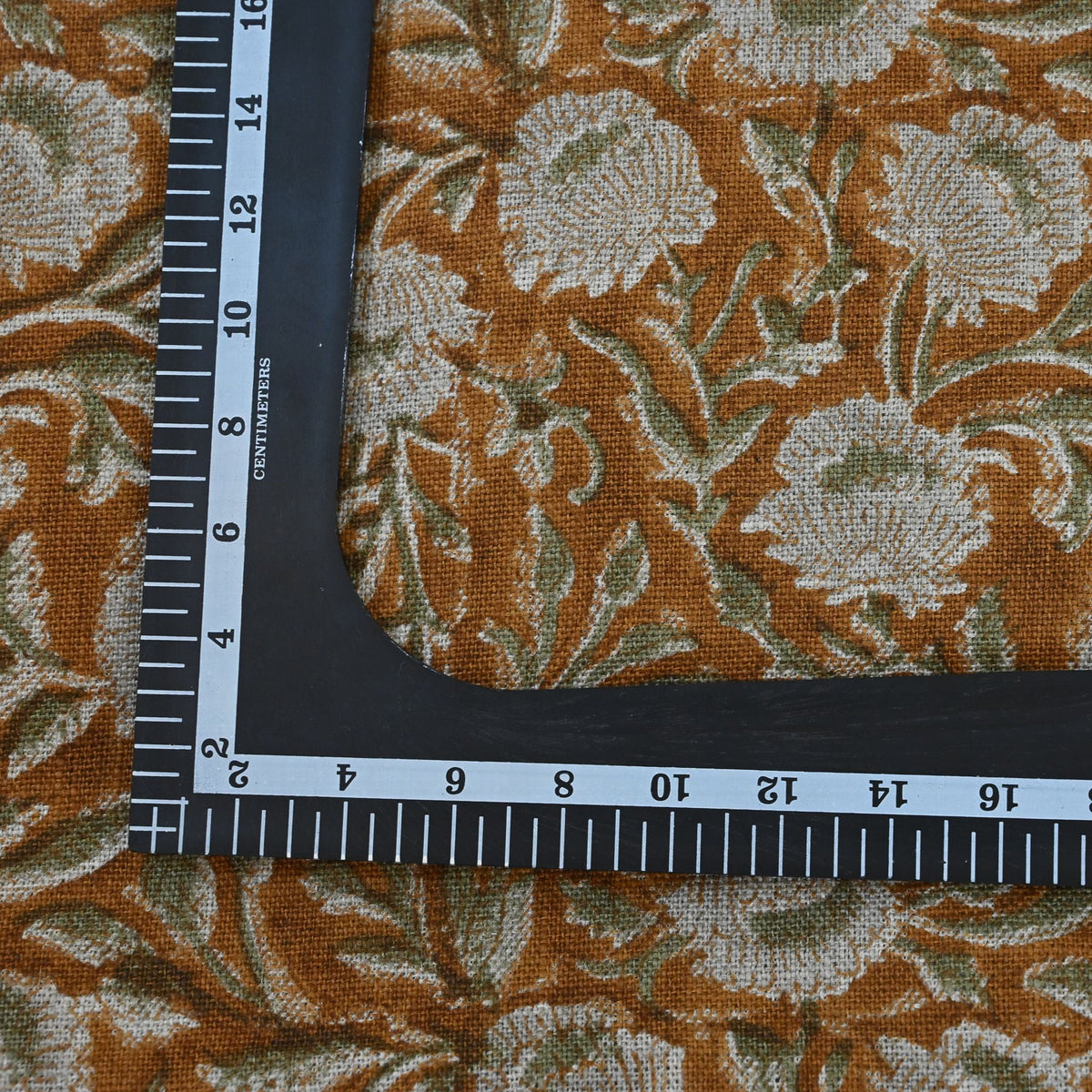 Elise Warm Linen Block Print Pillow Cover