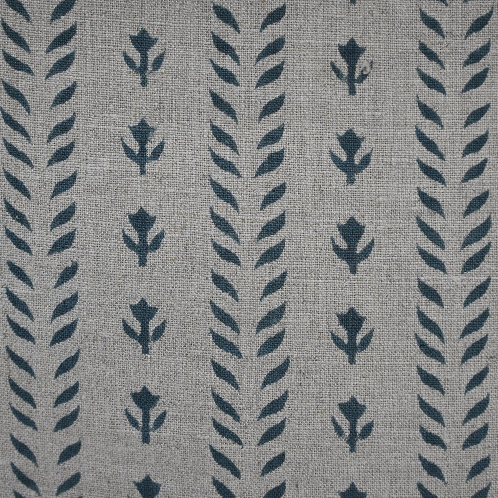 Alexa Indigo Linen Block Print Pillow Cover