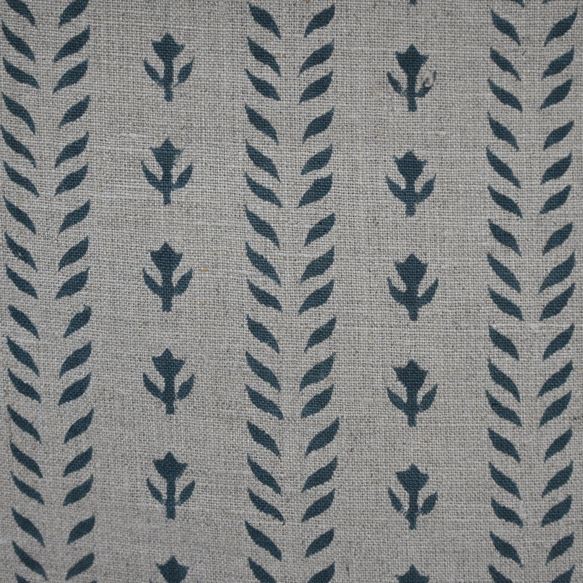 Alexa Indigo Linen Block Print Pillow Cover