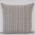 Alexa Maroon Linen Block Print Pillow Cover