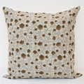 Julie Chocolate Linen Block Print Pillow Cover
