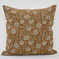 Elise Warm Linen Block Print Pillow Cover