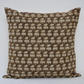 Gabriella Espresso Linen Block Print Pillow Cover