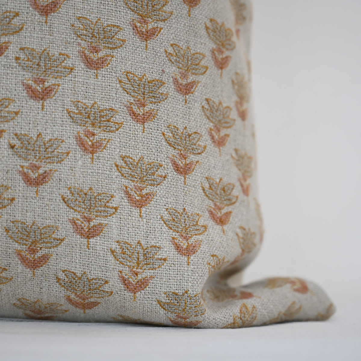 Destiny Oatmeal Block Print Pillow Cover