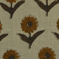 Luna Floral Hand Block Print Linen Fabric by the Yard 8