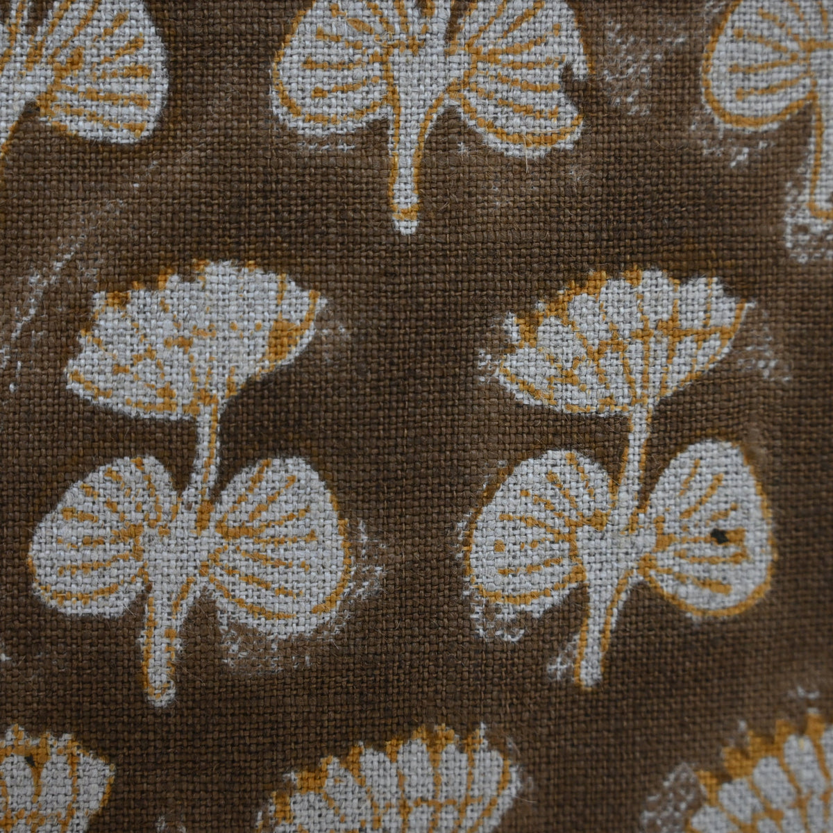 Gabriella Espresso Linen Block Print Pillow Cover