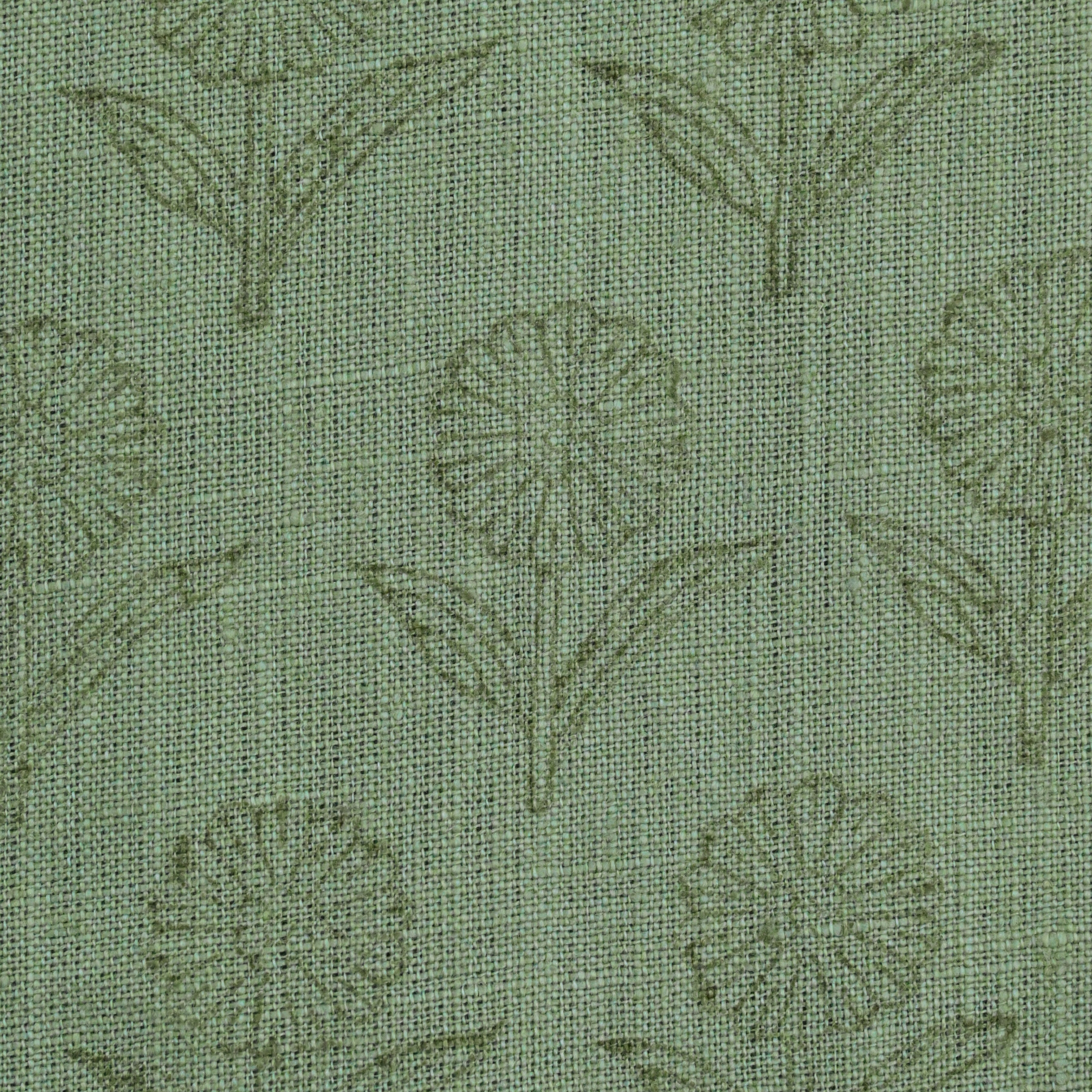 Luna Floral Hand Block Print Linen Fabric by the Yard 8