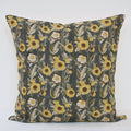 Maria Mustard Linen Block Print Pillow Cover