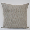 Gabriella Sepia Linen Block Print Pillow Cover