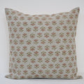 Madeline pink Linen Block Print Pillow Cover