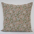 Madelyn Blush Linen Block Print Pillow Cover