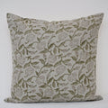 Kayla Grey Linen Block Print Pillow Cover