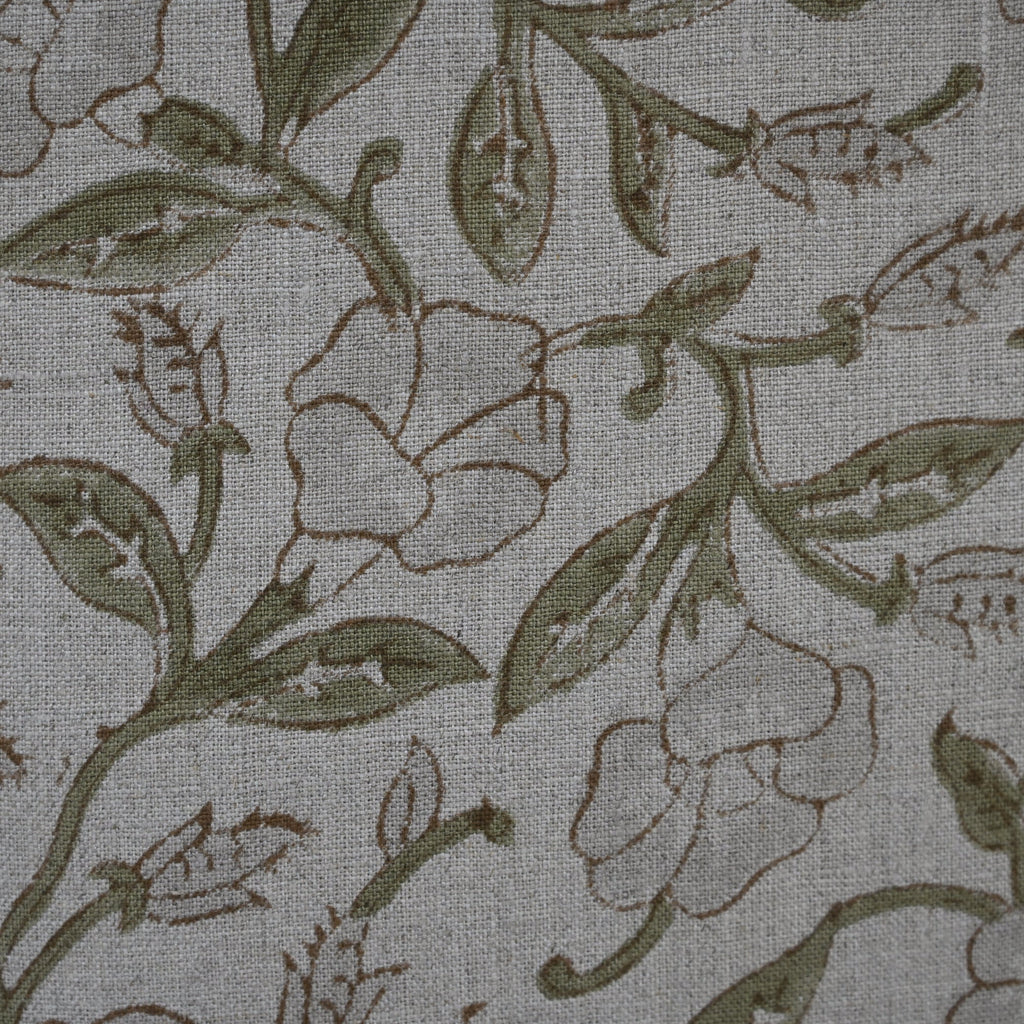 Kayla Grey Linen Block Print Pillow Cover