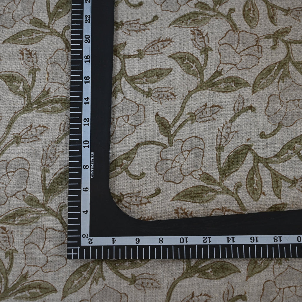 Kayla Grey Linen Block Print Pillow Cover
