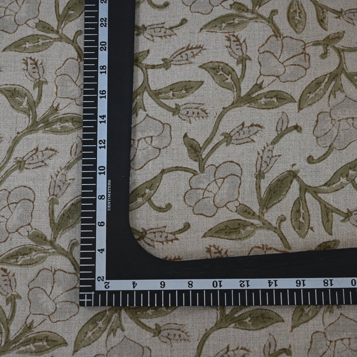 Kayla Grey Linen Block Print Pillow Cover