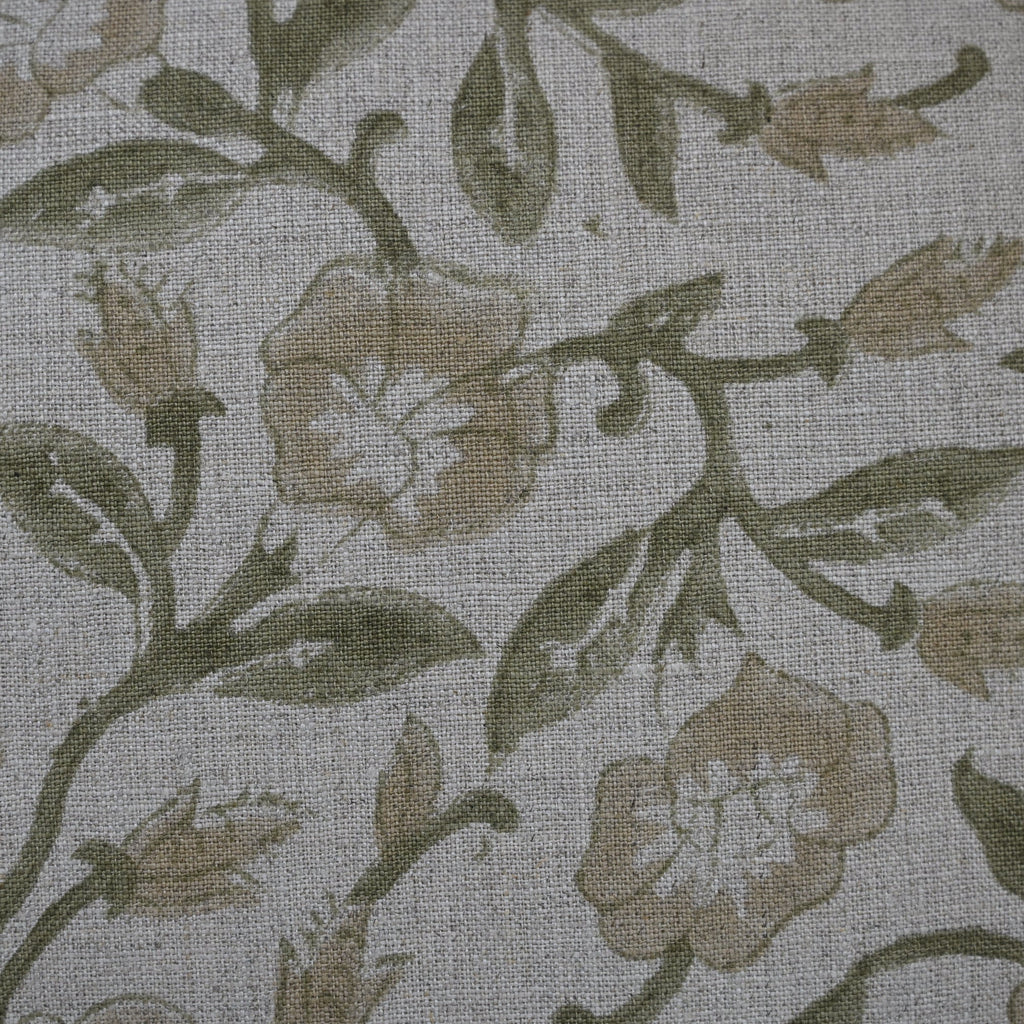 Kayla Tan Linen Block Print Pillow Cover