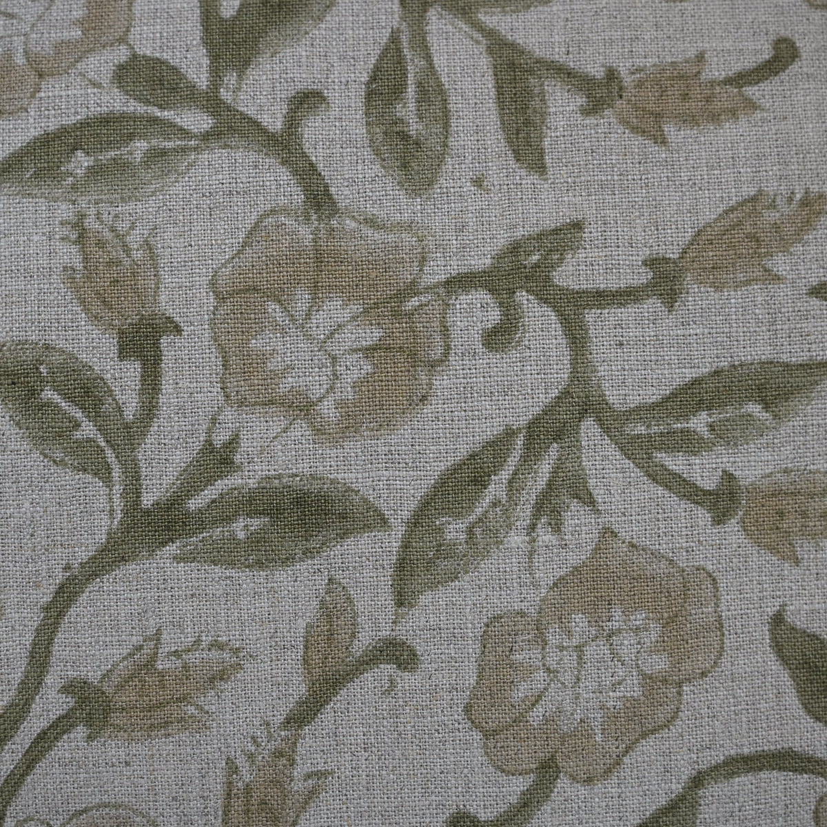 Kayla Tan Linen Block Print Pillow Cover