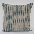Kylie Slate Linen Block Print Pillow Cover