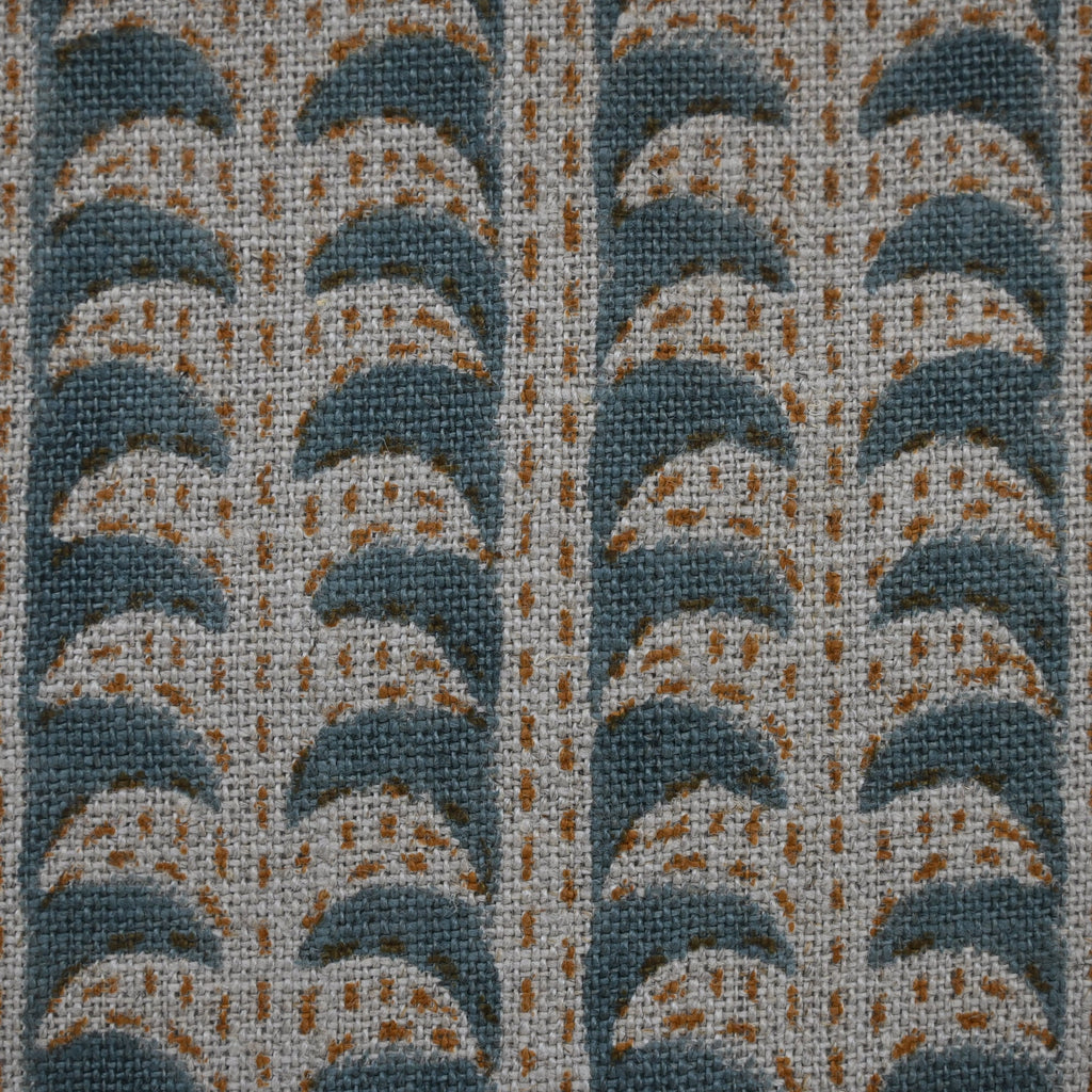 Kylie Slate Linen Block Print Pillow Cover