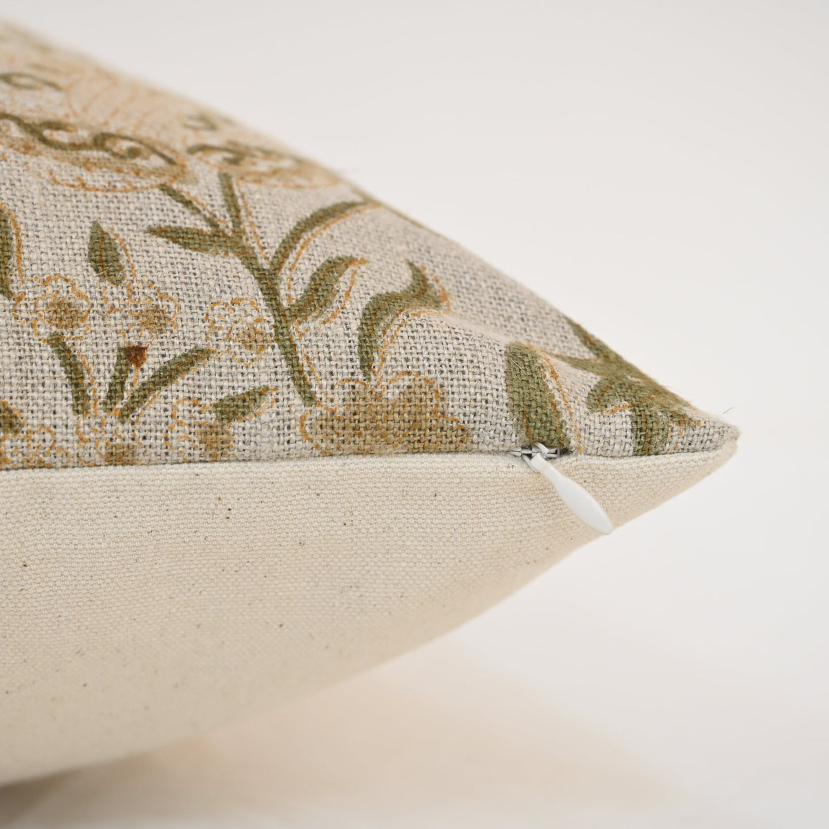 Sydney Warm Linen Block Print Pillow Cover