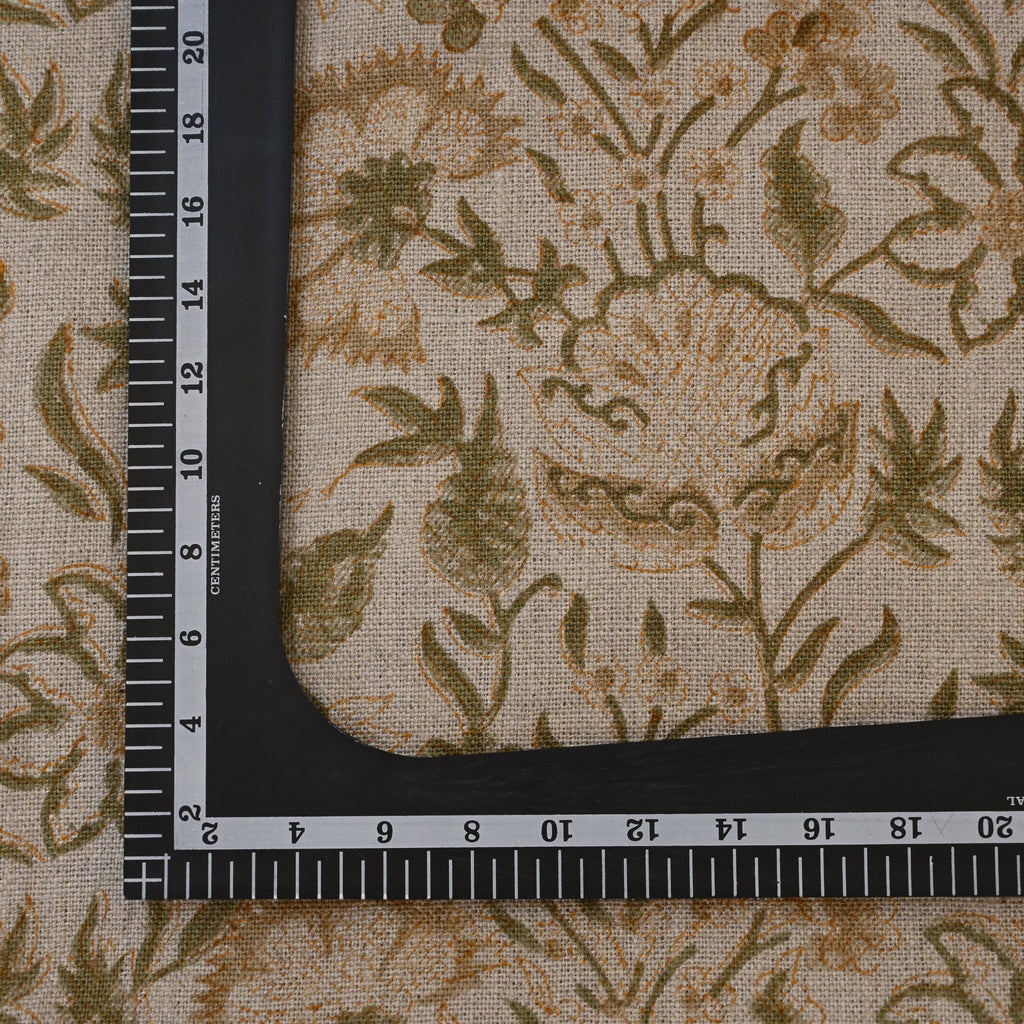 Sydney Warm Linen Block Print Pillow Cover