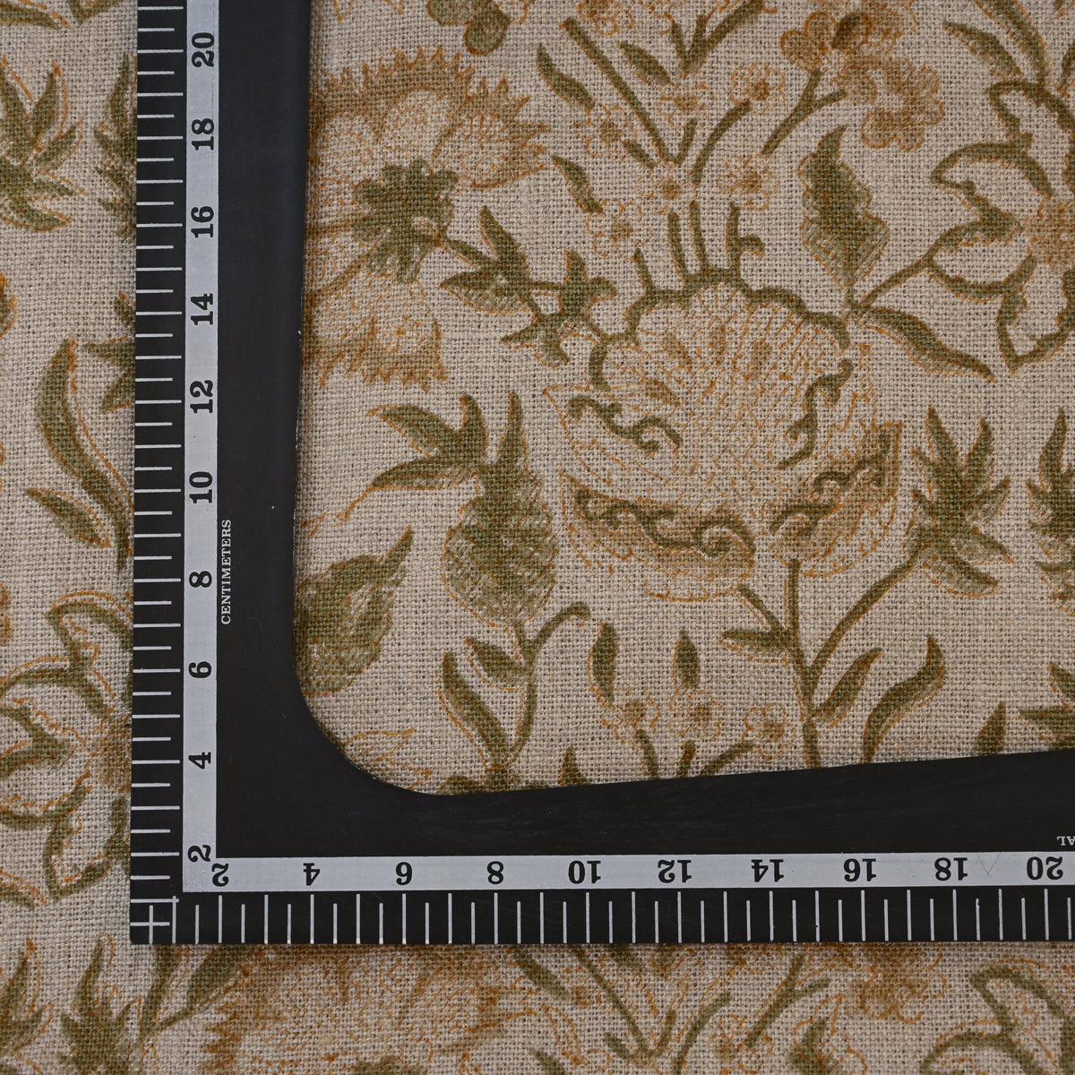 Sydney Warm Linen Block Print Pillow Cover