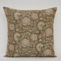 Sydney  Dusty  Linen Block Print Pillow Cover