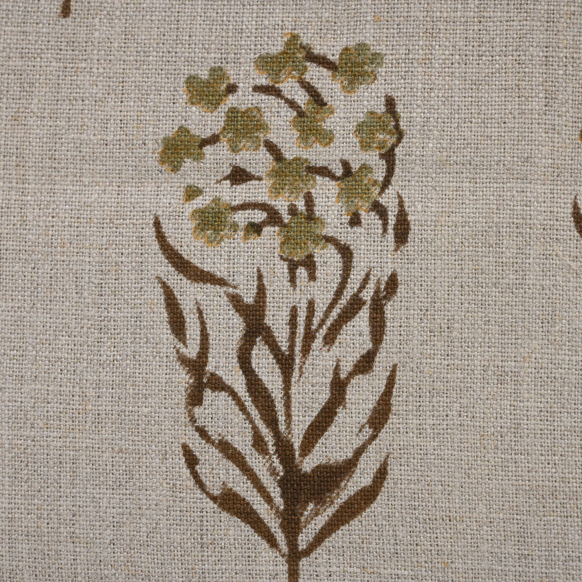 Brianna moss Linen Block Print Pillow Cover