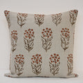 Brianna Espresso Linen Block Print Pillow Cover