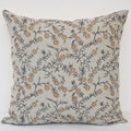 Bailey Slate Linen Block Print Pillow Cover