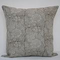 Jasmine Taupe Linen Block Print Pillow Cover