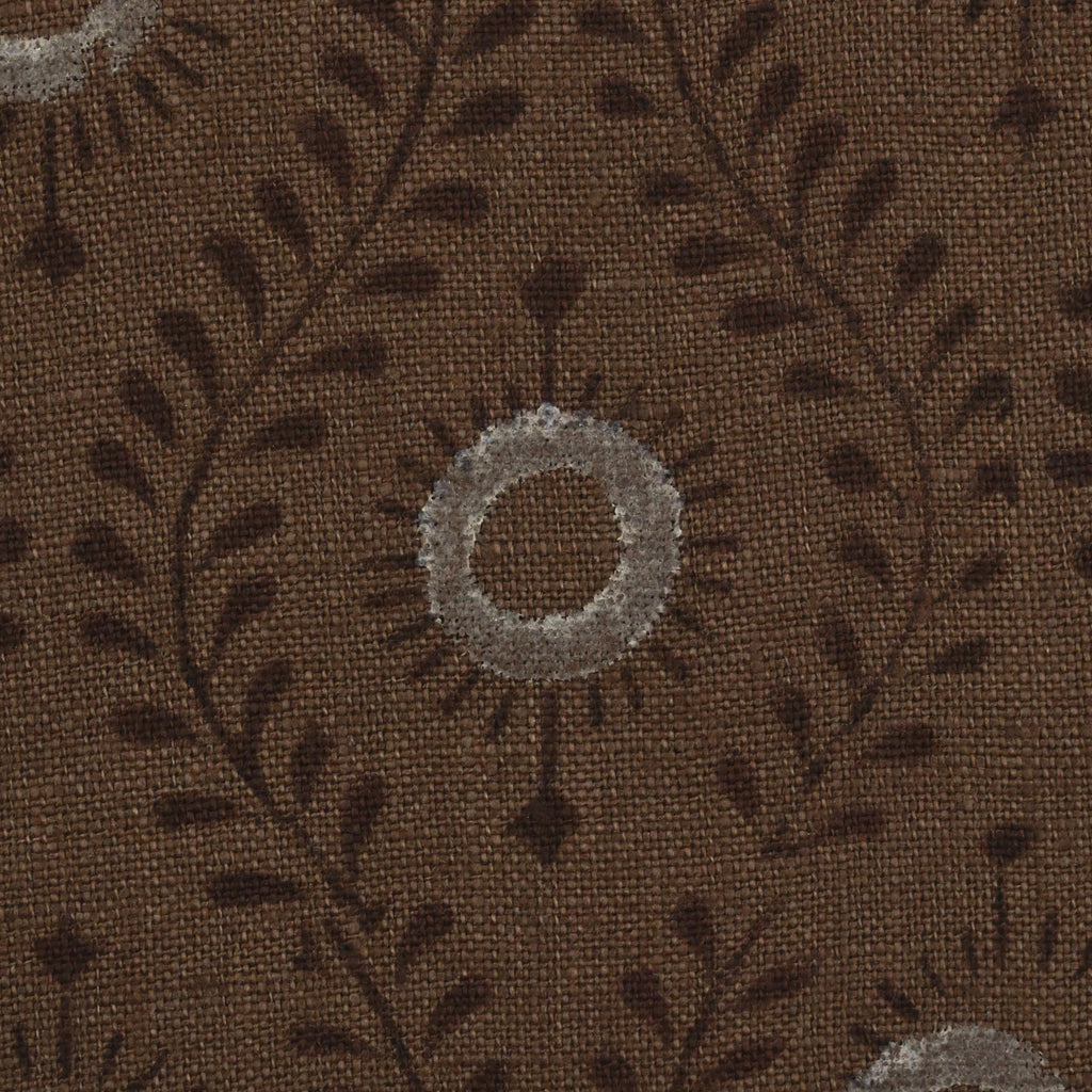Front view of vine medallion hand block print cushion cover
