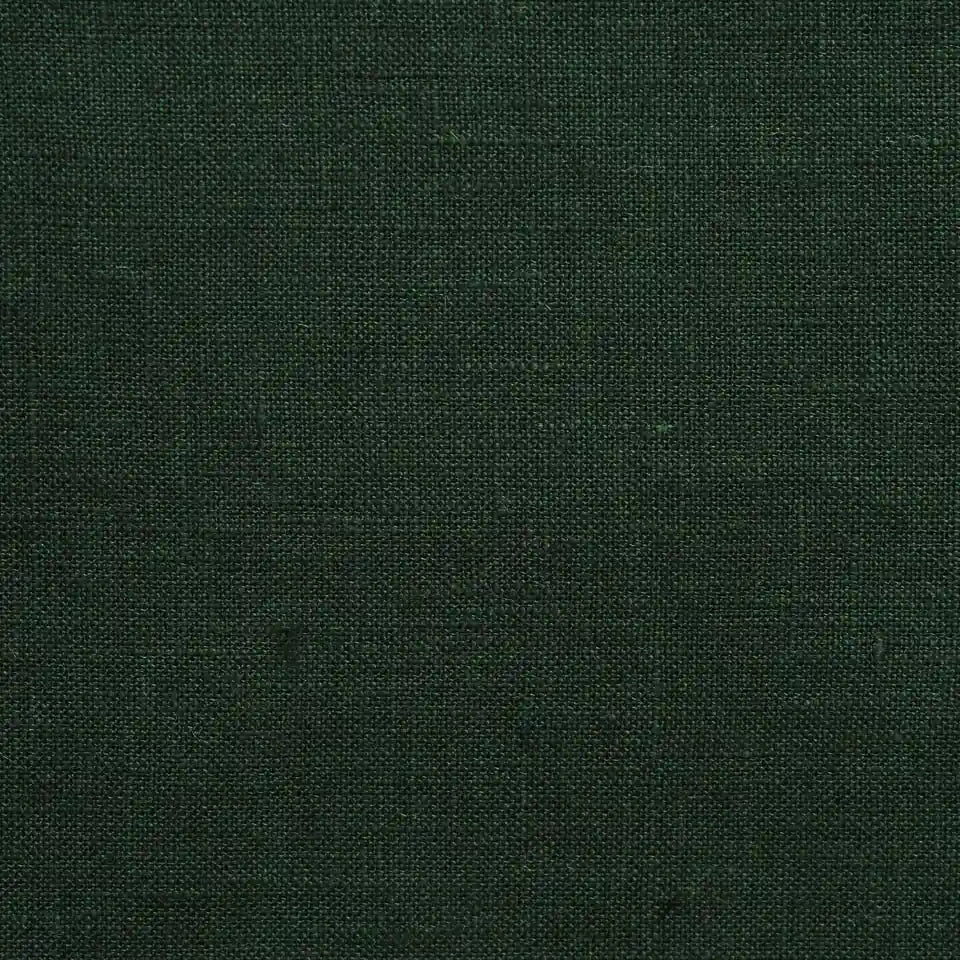 Aral Dark Forest Green Solid Linen Fabric