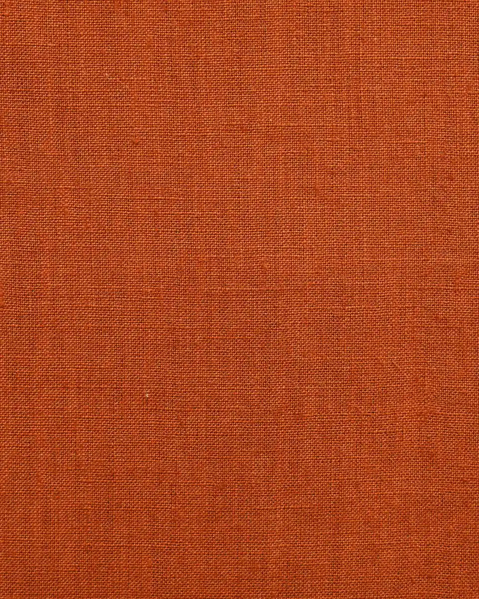 Leno  Rust  Solid Linen Pillow Cover