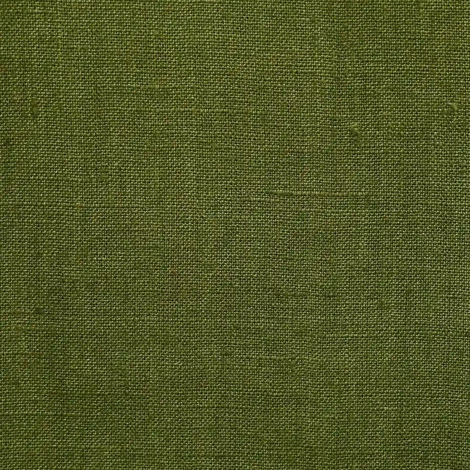 Eron Chartreuse Solid Block Linen Fabric