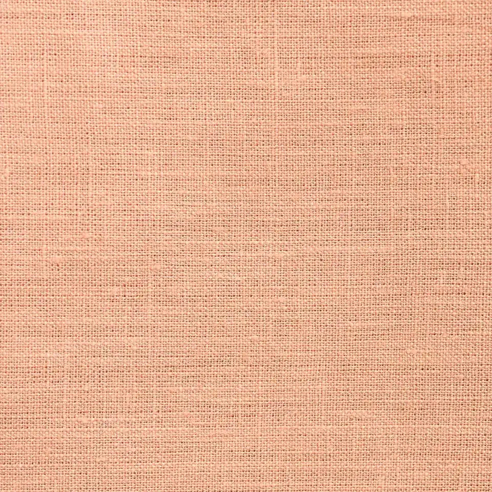 Mara Peach Solid  Linen Fabric
