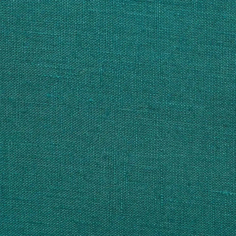Milo Deep Teal solid Linen Fabric