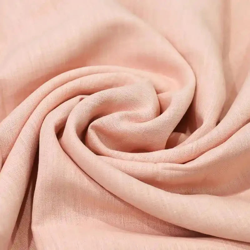 Nera Blush Pink Solid Linen Fabric