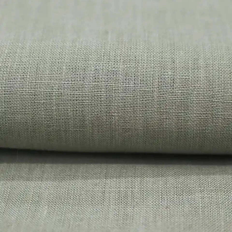 Kair Chartreuse Solid Linen Fabric