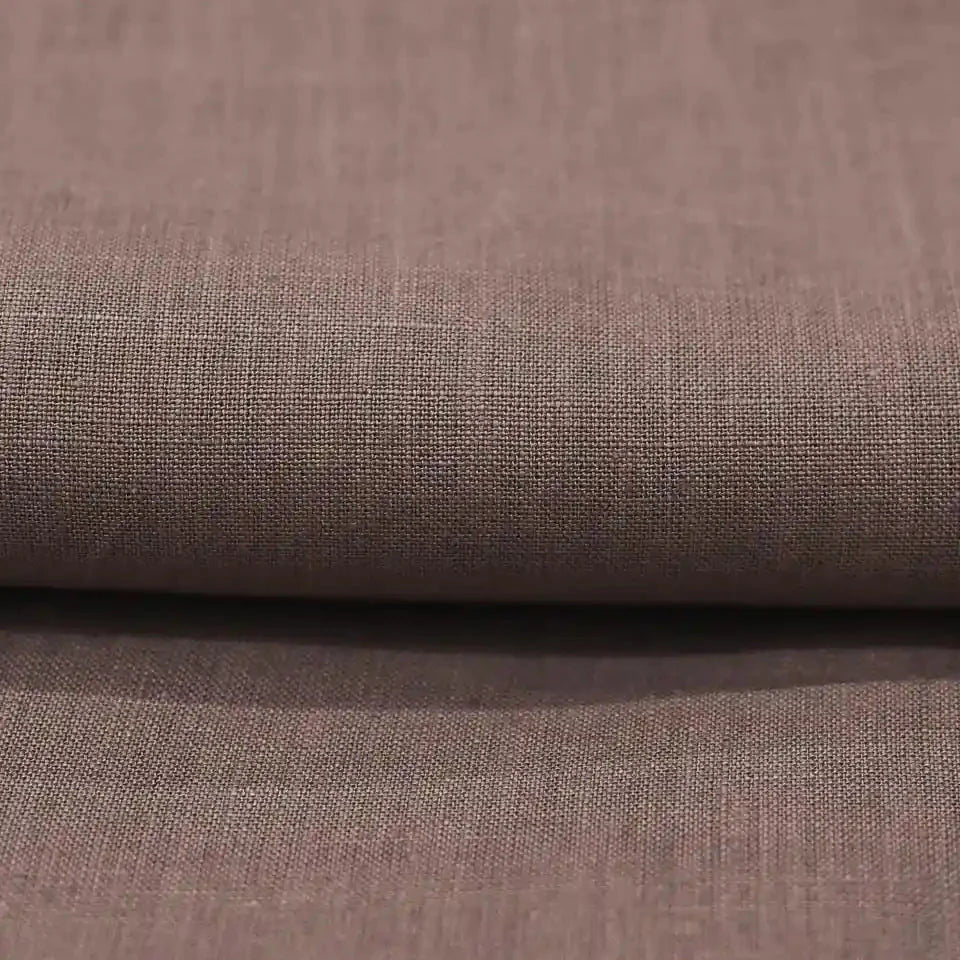 Rona Mauve Brown Solid Linen Fabric