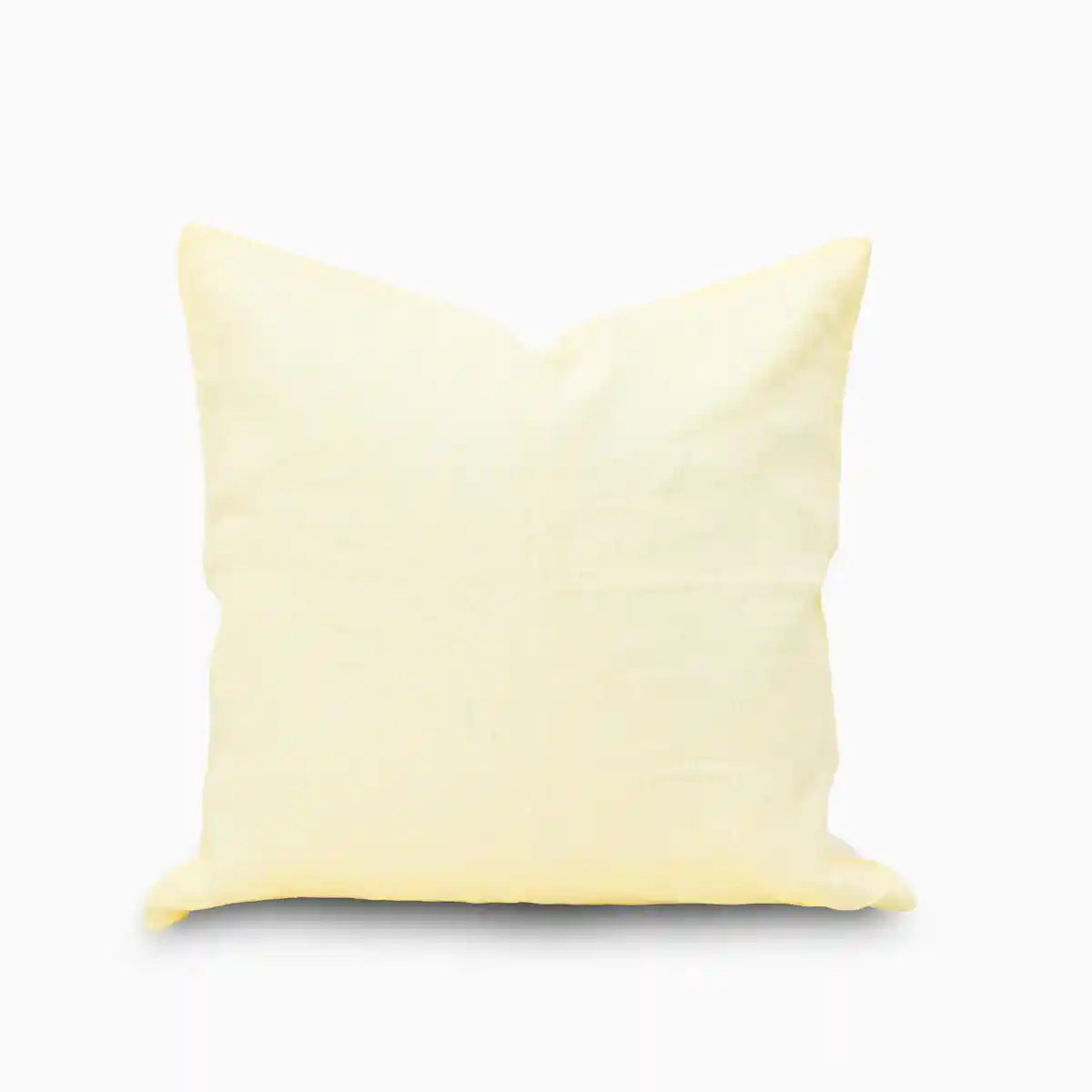 Ekim Pale Yellow solid Linen Pillow Cover
