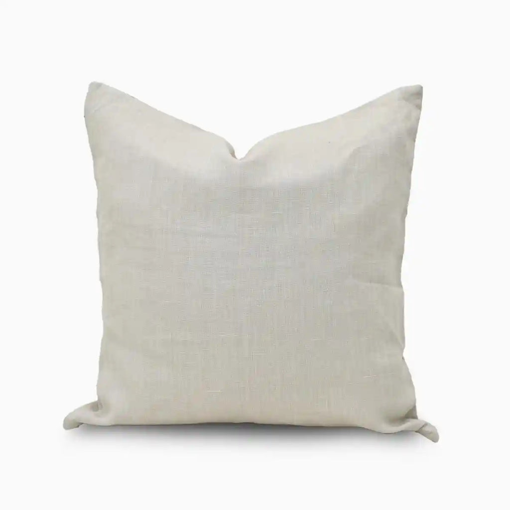 Arom Oatmeal solid Linen  Pillow Cover