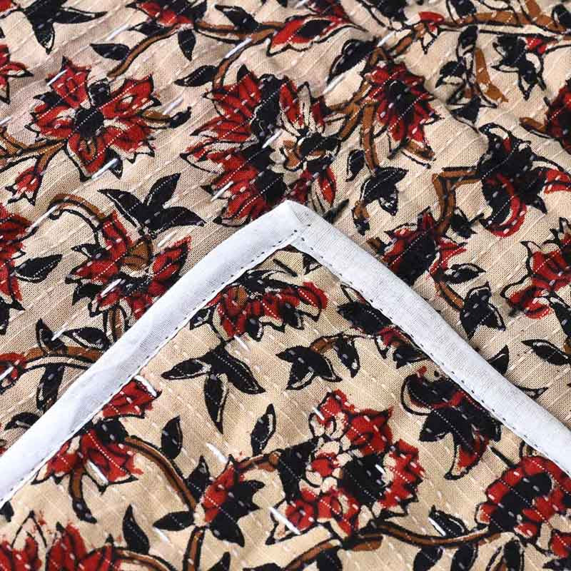 Wheather Hand Block Printed Quilt