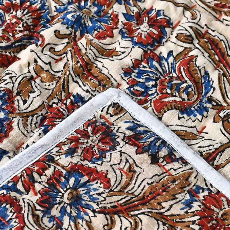 Dragon Hand Block Printed Quilt