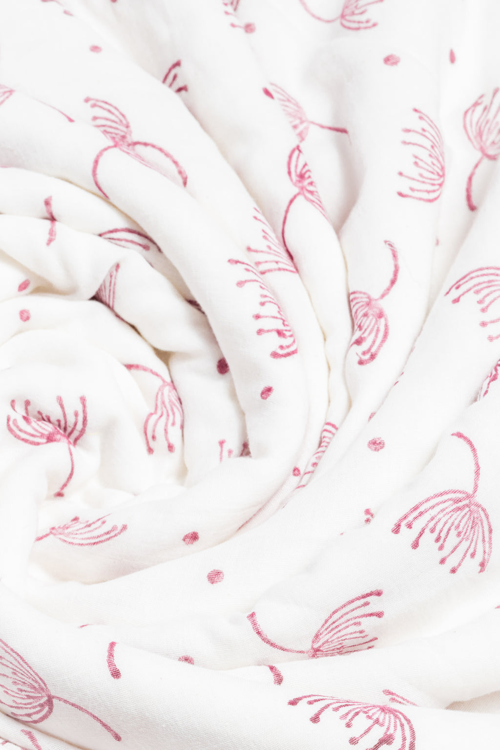 Mauve Botanical Cotton Duvet Cover Set