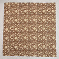 Brown & Cream Mughal Floral Hand Block Print Cotton Quilt