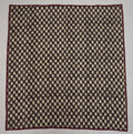 Maroon & Beige Floral Block Print Cotton Quilt
