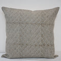 Makayla Chestnut Linen Block Print Pillow Cover