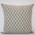 Summer Chestnut Linen Block Print Pillow Cover